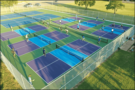 Creating Multiple Pickleball Courts using Coloured Pickleball Turf