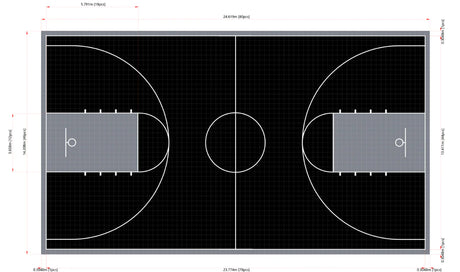 Full Size Basketball Court Layout