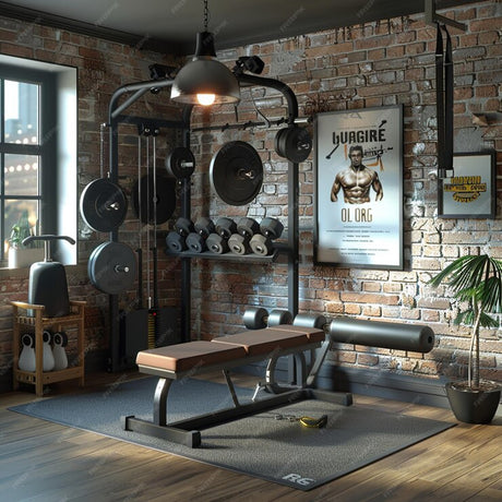 modern home style gym space