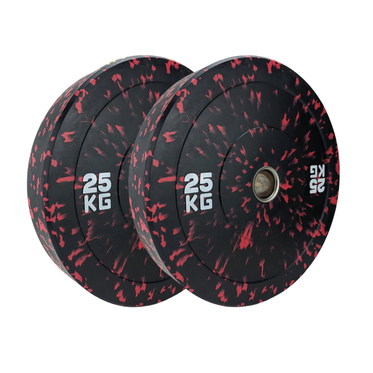 Bumper Plates Flecked Colour - 5kg - 25kg Pairs weight plates Sprung Gym Flooring   