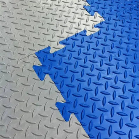 Black Vinyl Garage Flooring Tiles | Checkerlock, 500mm x 500mm x 14mm Thick