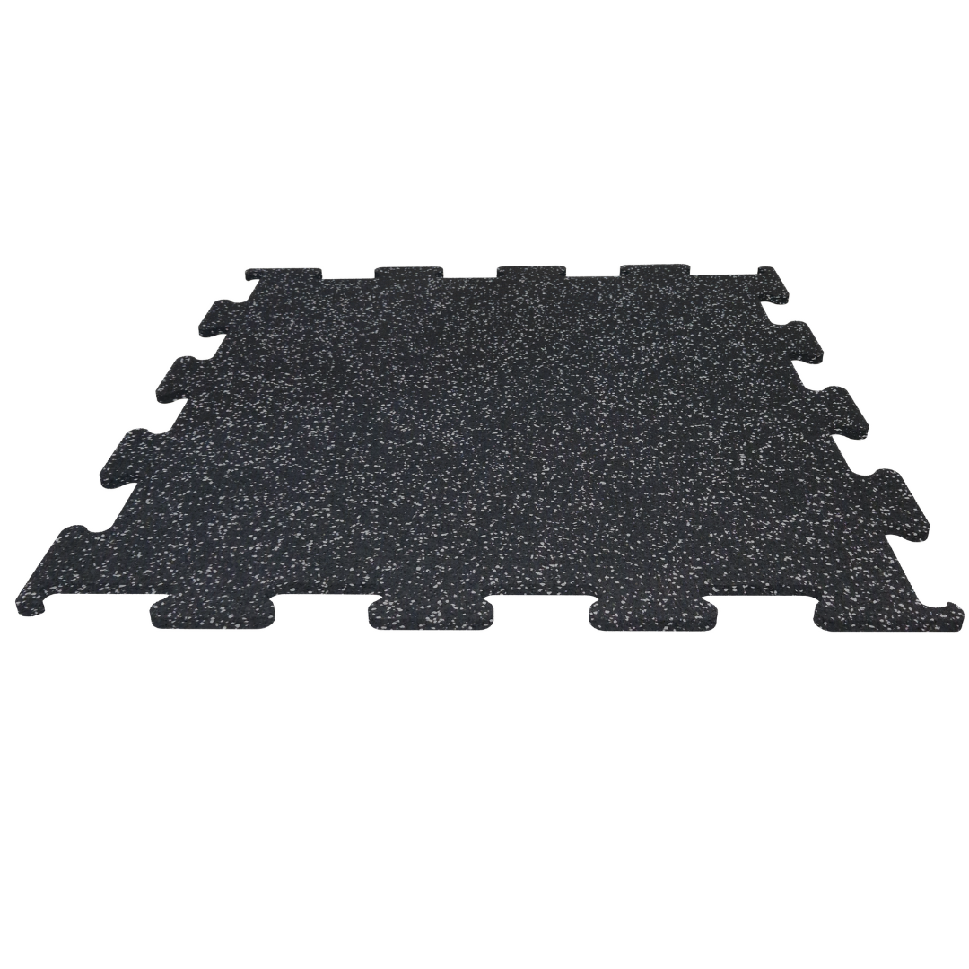 Fleckz (Grey) Puzzle Interlocking Gym Flooring Jigsaw Mats - 15mm GYM FLOORING Sprung Gym Flooring   