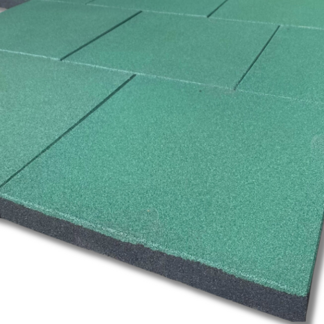 20mm Sprung PRO Green Coloured Gym Tiles GYM FLOORING GymFloors   