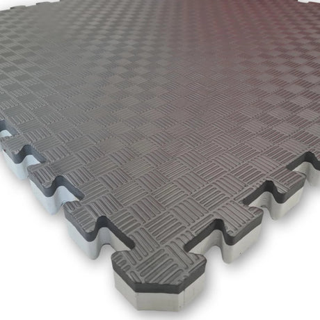 40mm Dojo Mats - 4 Colours | Reversible Design Rubber mats Sprung Gym Flooring Grey & Black  