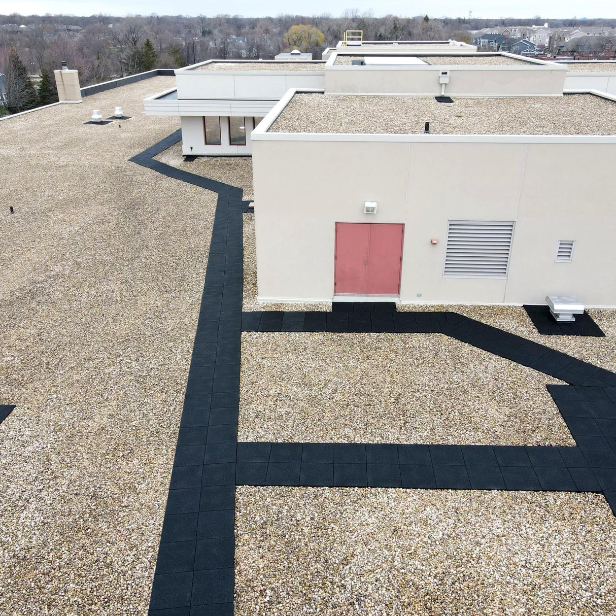 Rubber Rooftop Flooring Tiles  Sprung Gym Flooring   