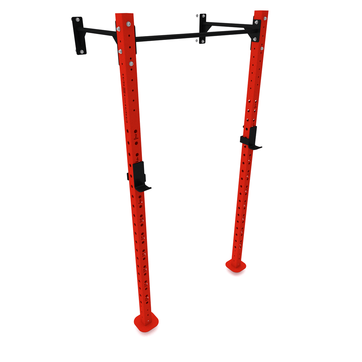 Wall Mounted Rig / Squat Rack (Modular)  SuperStrong Fitness 1 Bay Red 