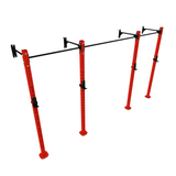 Wall Mounted Rig / Squat Rack (Modular)  SuperStrong Fitness 2 Bay Red 