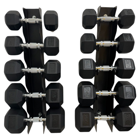 Dumbbell Set with Wall Mounted Dumbbell Storage Racks