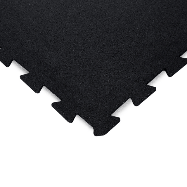 6mm thick Black Puzzle Interlocking Gym Flooring Jigsaw Mats - 600mm x 600mm GYM FLOORING Sprung Gym Flooring Default Title  