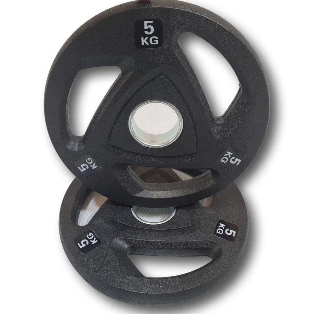 SuperStrong Tri-Grip Olympic Rubber Weight Plates - GymFloors