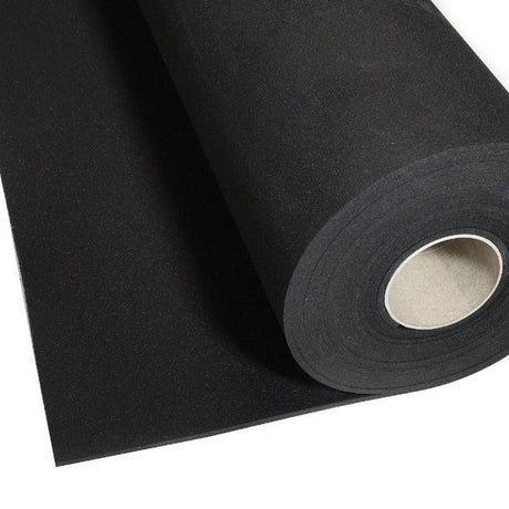 Jet Black Rubber Mat Roll - 10m² Gym Flooring Solution GYM FLOORING SuperStrong Fitness 4mm